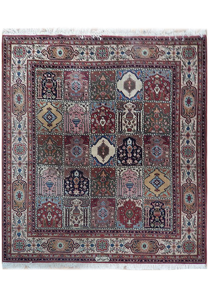 6.8 x 7.3 SQUARE Garden Bakhtiar Rug Multi Colors #PIX-23601