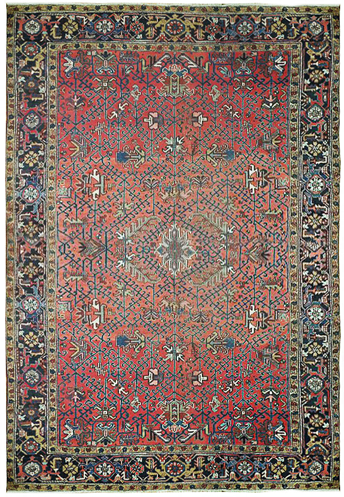 8.2 x 10.8 Antique Persian Heriz Rug 23653