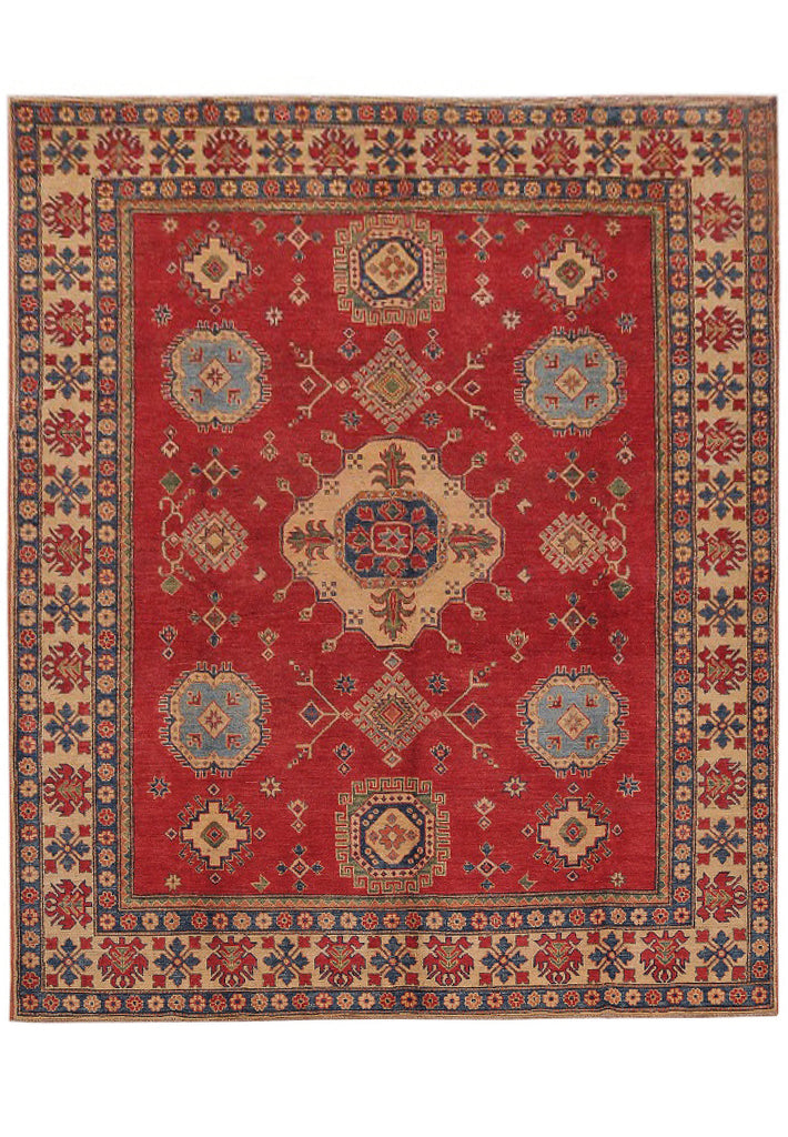 7.9 x 11 New Handmade Afghanistan Kazak Rug #PIX-24243