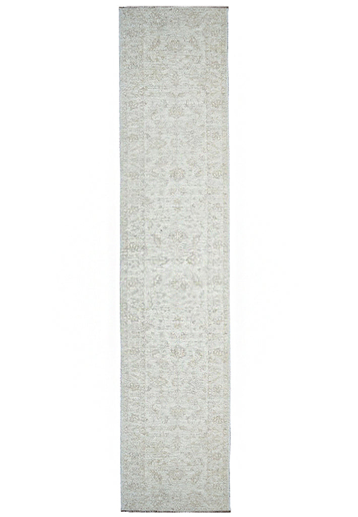 14' Feet Ziglar Handmade Runner Natural Wool Neutral Pale Colors Rug #PIX-25246