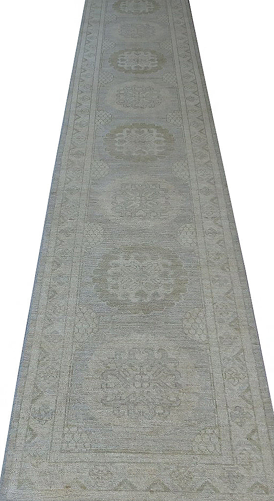14' Feet Ziglar Chotan Runner Natural Wool Nuetral Light Pale Colors #PIX-25288
