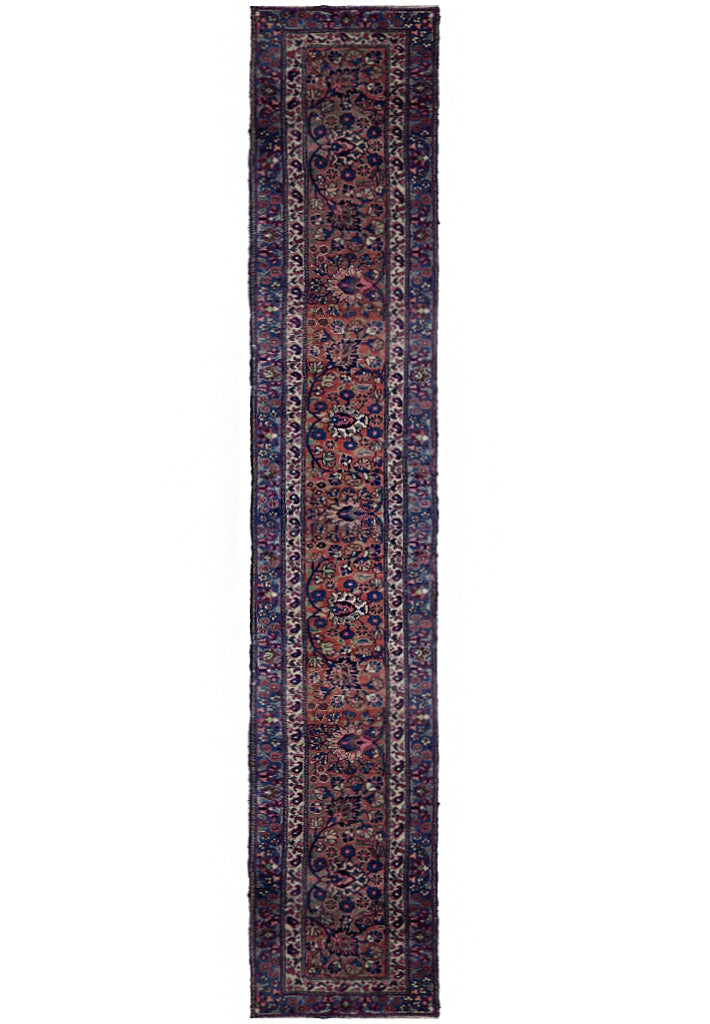 1.9 x 13 Narrow Runner Antique Persian Kerman 1930's  #PIX-25772A