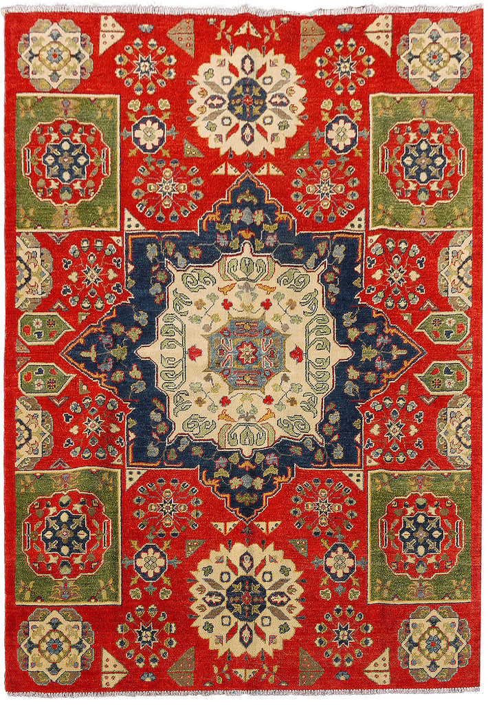 5.9 x 7.9 Hand-Knotted Mamlook Afghan rug