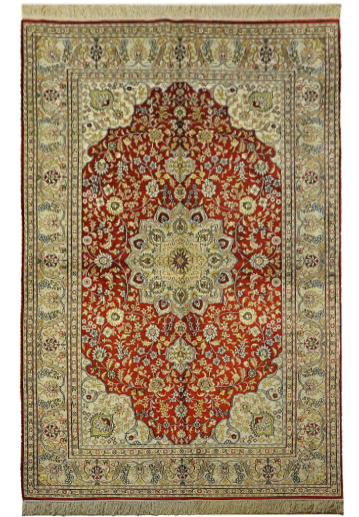 5 x 8 Floral Medallion Traditional Area Rug