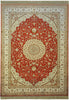 Load image into Gallery viewer, 6 x 9 Handmade Silk Rug Traditional Tabriz Classic Medallion #PIX-27546