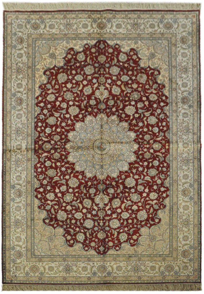 6 x 9 Handmade Persian Authentic Iran Floral Elegant Area Rug #PIX-27607