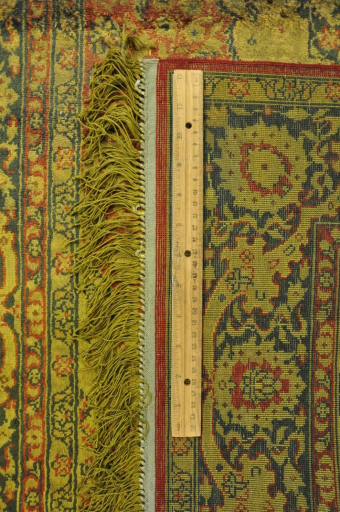 3 x 5 Fine Silk Handmade Overdyed Gold Coral Rug #PIX-28728