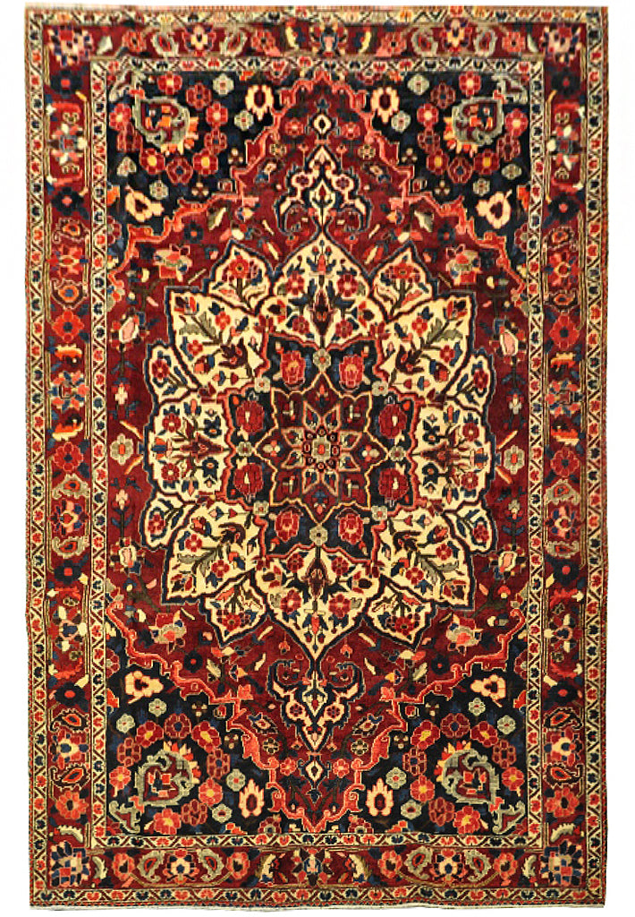 6.11 x 10.3 Persian Tribal Bakhtiar Rug #PIX-28968