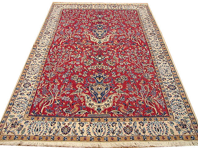5 x 8.3 Authentic Persian Nain Rug #PIX-4878