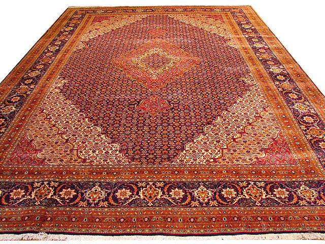 9.5 x 14 Antique Persian Tabriz Rug #PIX-6334