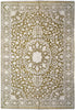 Load image into Gallery viewer, 6 x 9 Olive Green Ivory Wool &amp; Silk Tabriz Rug #PIX-13161