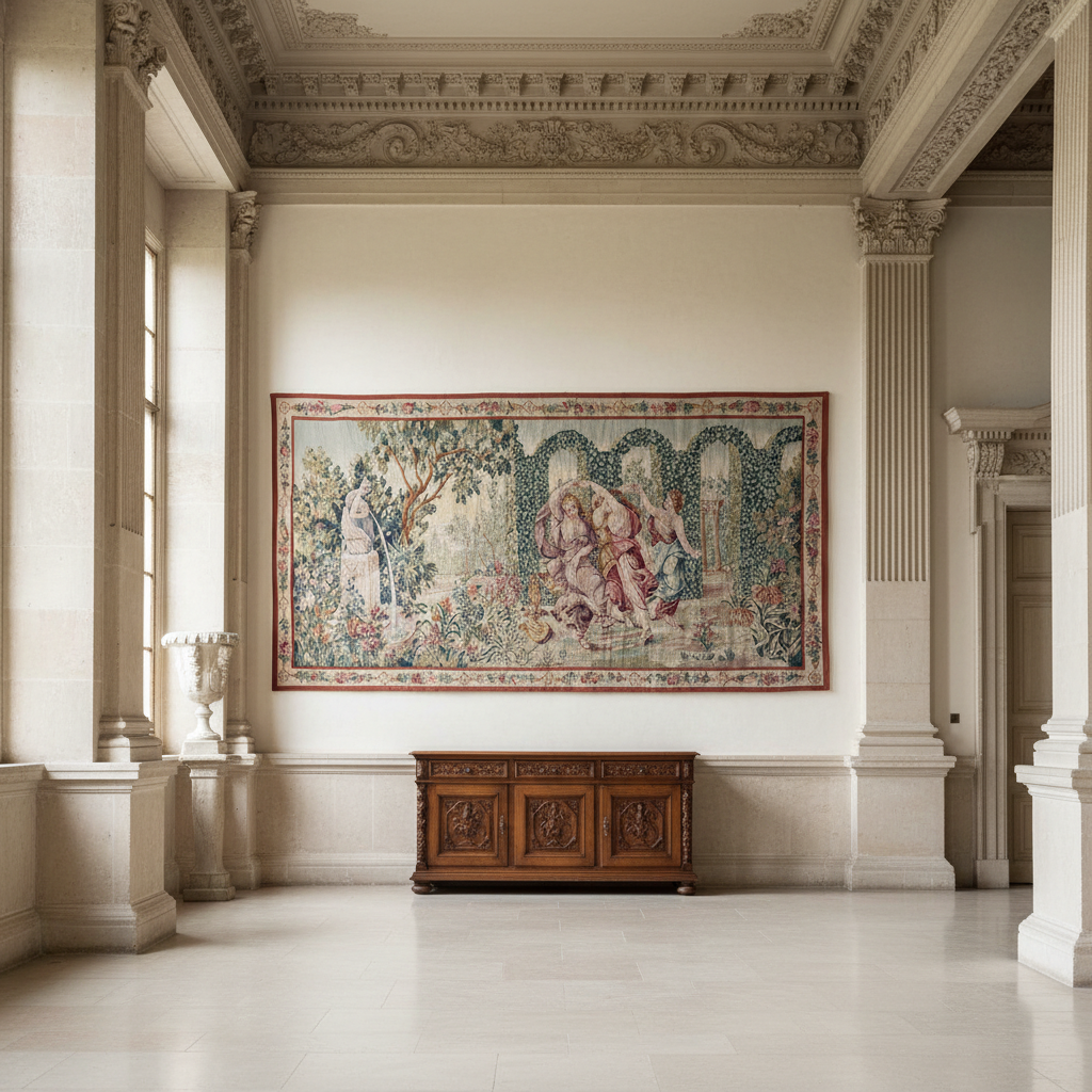 6 x 11.6 Tapestry Handmade Wool and Silk Pictorial Hanging Art #PIX-22885