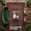 Load image into Gallery viewer, 6 x 9 Authentic Antique Persian Sarouk Rug 1950's #F-3108