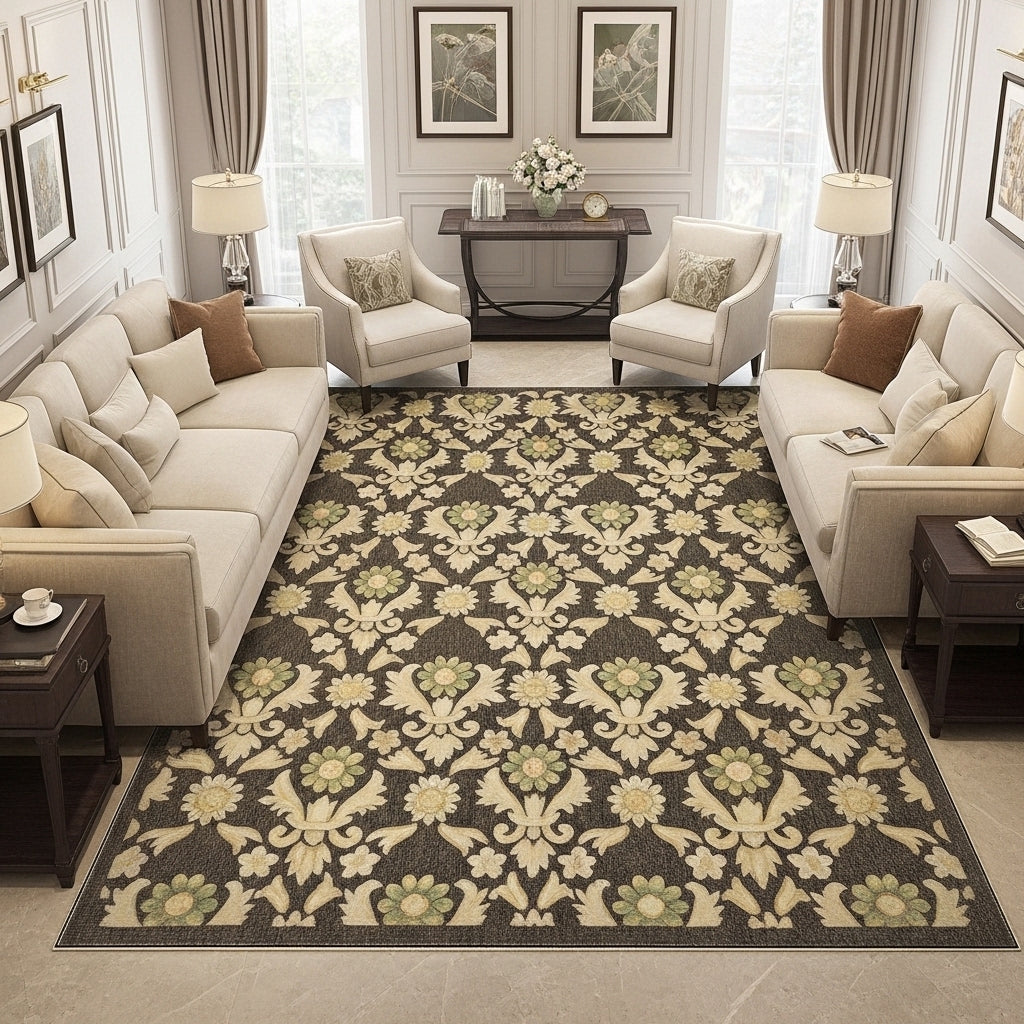 9 x 12.9 Flat Weave Khaki BRrown Handmade Kilim Rug French Contemporary Transitional #PIX-14611