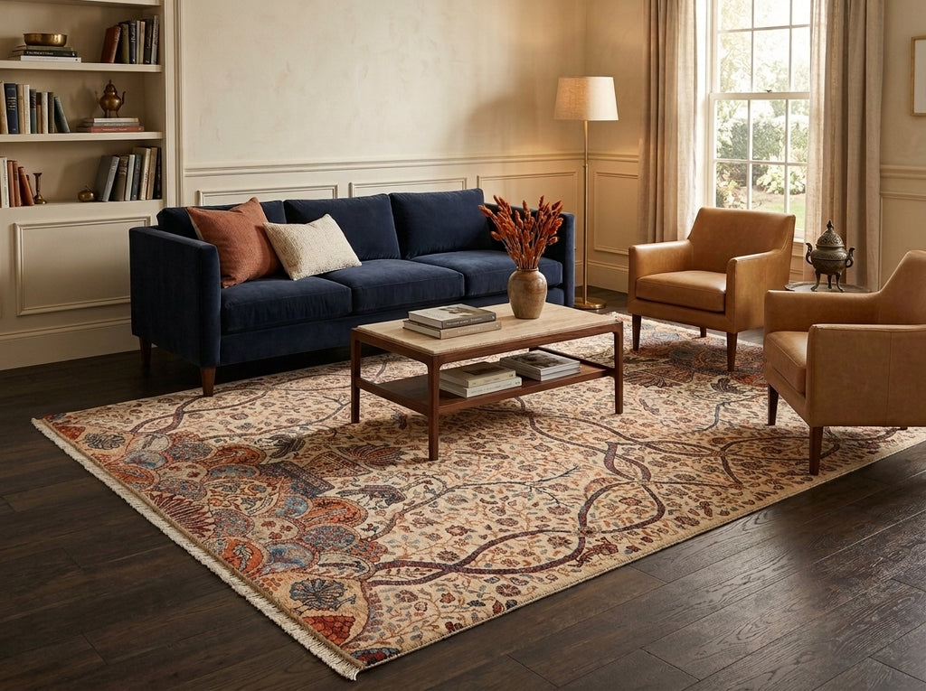 6 x 8.9 Quality Wool Super Kazak Love Peacock Rug #PIX-29396