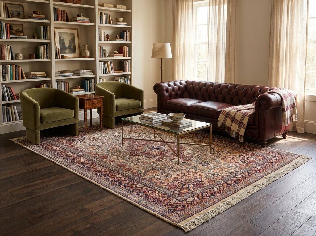 4.8 x 7 Fine Quality Wool Handmade Kashmir Rug #PIX-6188