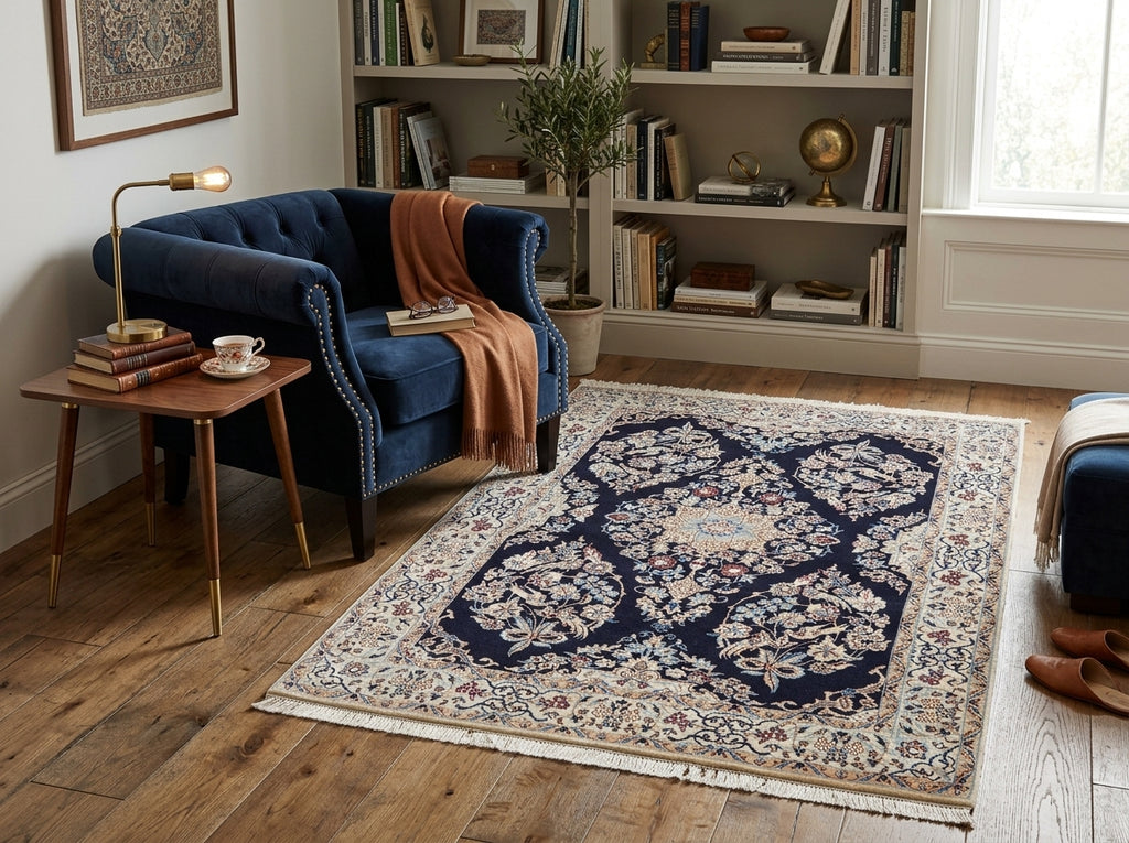 3.3 x 5 Fineer Quality 6 LA Persian Nain Rug Wool and Silk #PIX-4866