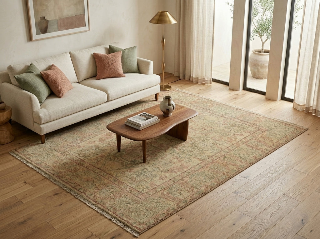 5 x 6.7 Oushak Rug Chobi Peshawar Carpet #PIX-3113