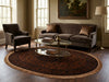 Load image into Gallery viewer, 4 x 6 Oval Silk Handmade Rug Over Dye Gold #51060