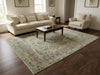 Load image into Gallery viewer, 7.9 x 10.7 Green Persian Kashan Rug - view 2