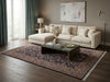 Load image into Gallery viewer, 6.9 x 10 Dark Blue Fine Wool Persian Sarouk Lilihan Rug - view 2