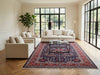 Load image into Gallery viewer, 6.9 x 10 Navy Blue Fine Persian Lilihan Sarouk Rug 72369