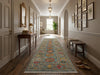 Load image into Gallery viewer, 2.9 x 11 Feet Runner Afghan Handmade Wool Kazak Carpet Turquoise Blue #F-3280
