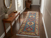 Load image into Gallery viewer, 2 x 6 Feet Short Runner Blue Wool Kazak #F-3266