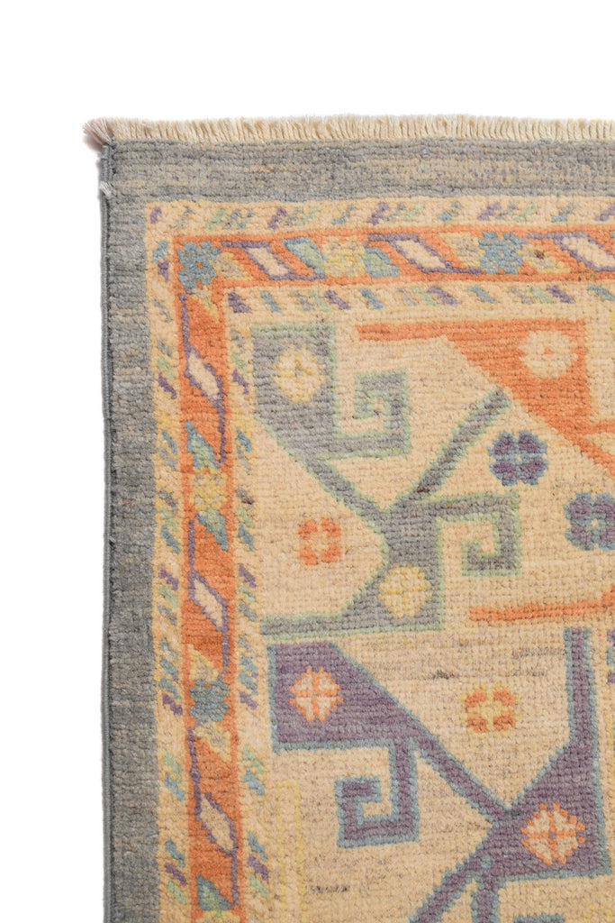 6.8 x 9.8 Gray Handmade Elegant Kazak Rug #S1167