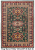 Load image into Gallery viewer, 6.8 x 9.9 Handmade Green Exquisite Kazak Rug #S1169