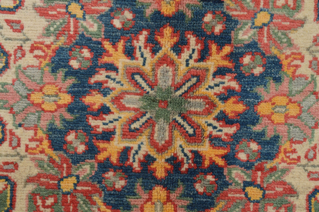 8.4 x 9.11 Kazak Center Medallion Handmade Rug #S1175