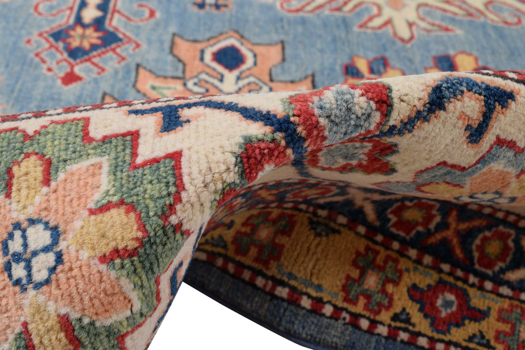 8.4 x 10.0 Light Blue Handmade Kazak Rug #S1176