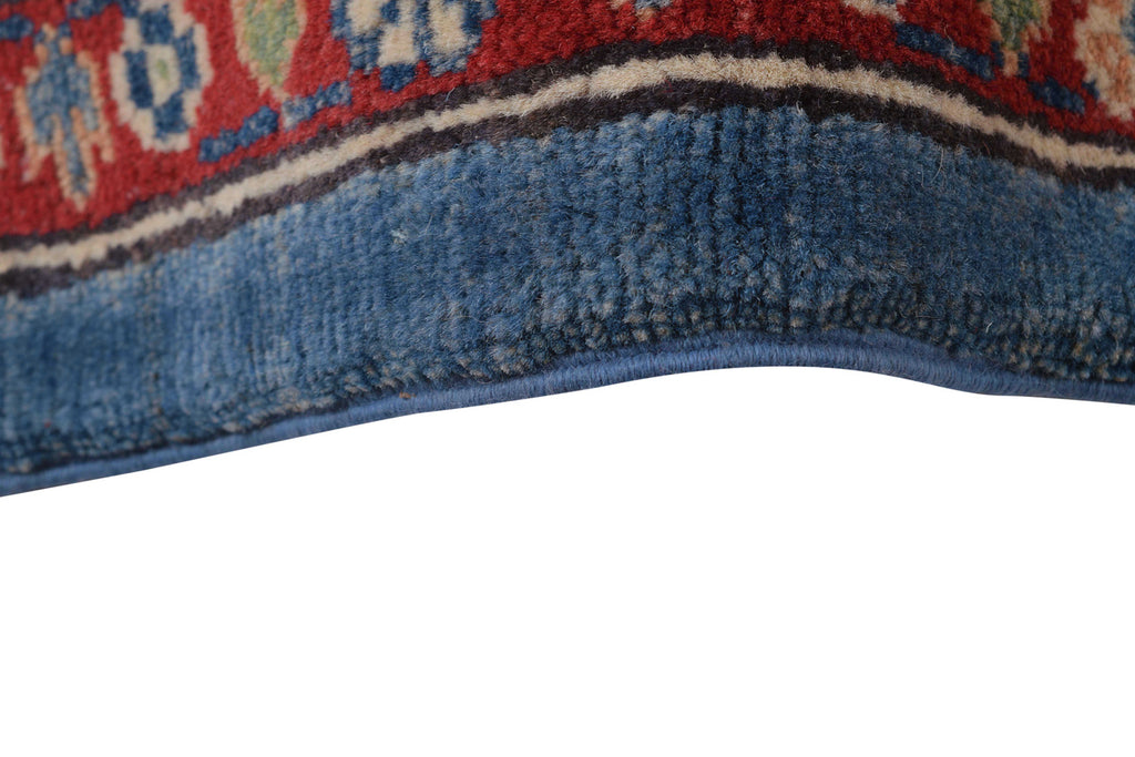 9.1 x 11.7 Blue Handmade All Over Pattern Kazak Rug #S1179