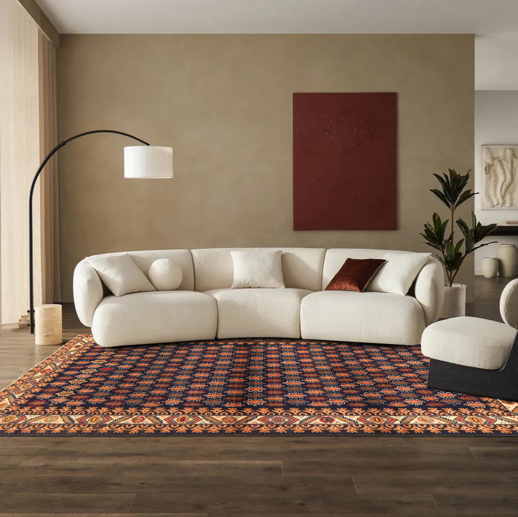 3.8 x 6.5 Herati Tribal Afghan Handmade Wool #SH1374