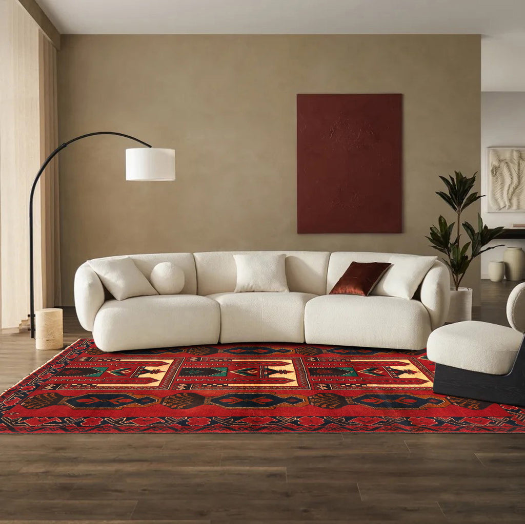 3.10 x 6.2 New Afghan Baluch Rug Islamic Musk Motif #SH1413