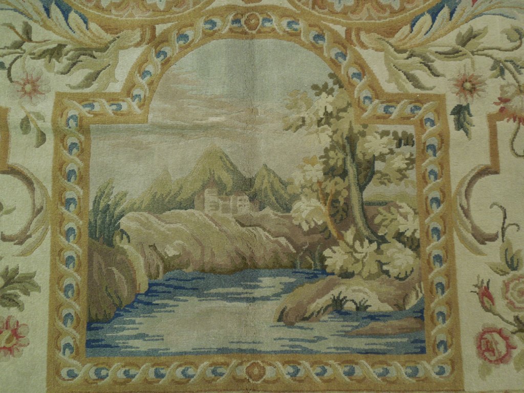 12.2 x 18.2 New Tapestry Flat Weave French Aubusson Carpet Handmade #SP-18751