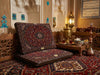 Load image into Gallery viewer, 2 x 3 Twin Pair Of Authentic Persian Cushion Signed Upholstered Sitting Kashan Rug #F-3199