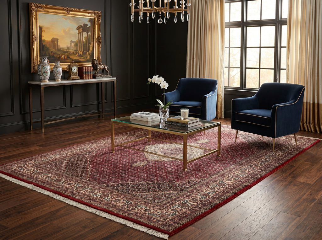 6.6 x 10 Quality Wool and Silk Mahi Tabriz Rug New Hand-Knotted #PIX-10116