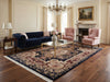 Load image into Gallery viewer, 6 x 9 French Aubusson Hand-Knotted Silk Rug Black #F-5526