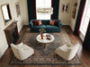 Load image into Gallery viewer, Living room with a decorative rug.