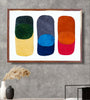 Load image into Gallery viewer, Handcrafted Abstract Totem: Vibrant Geometric Capsule &amp; Oval Cowhide Mosaic Wall Art