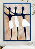 Load image into Gallery viewer, Handcrafted Tribal Rhythms: Minimalist Figural Cowhide Mosaic Wall Art
