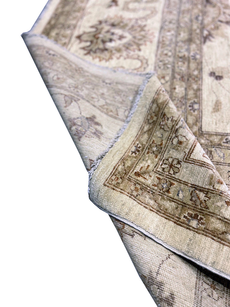 11.10 x 14.8 Large Light Neutrals Chobi Peshawar Quality Handmade Rug #PIX-15567