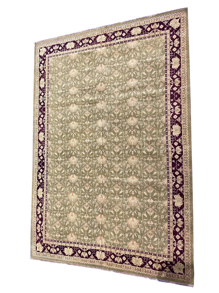 14.2 x 20 OLIVE GREEN Quality Jaipur Rug Large SALE #PIX-41