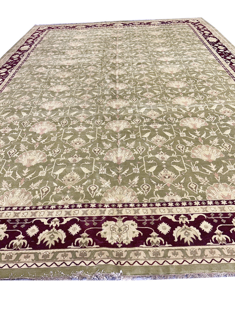14.2 x 20 OLIVE GREEN Quality Jaipur Rug Large SALE #PIX-41