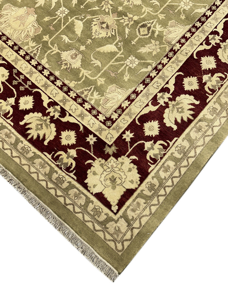 14.2 x 20 OLIVE GREEN Quality Jaipur Rug Large SALE #PIX-41