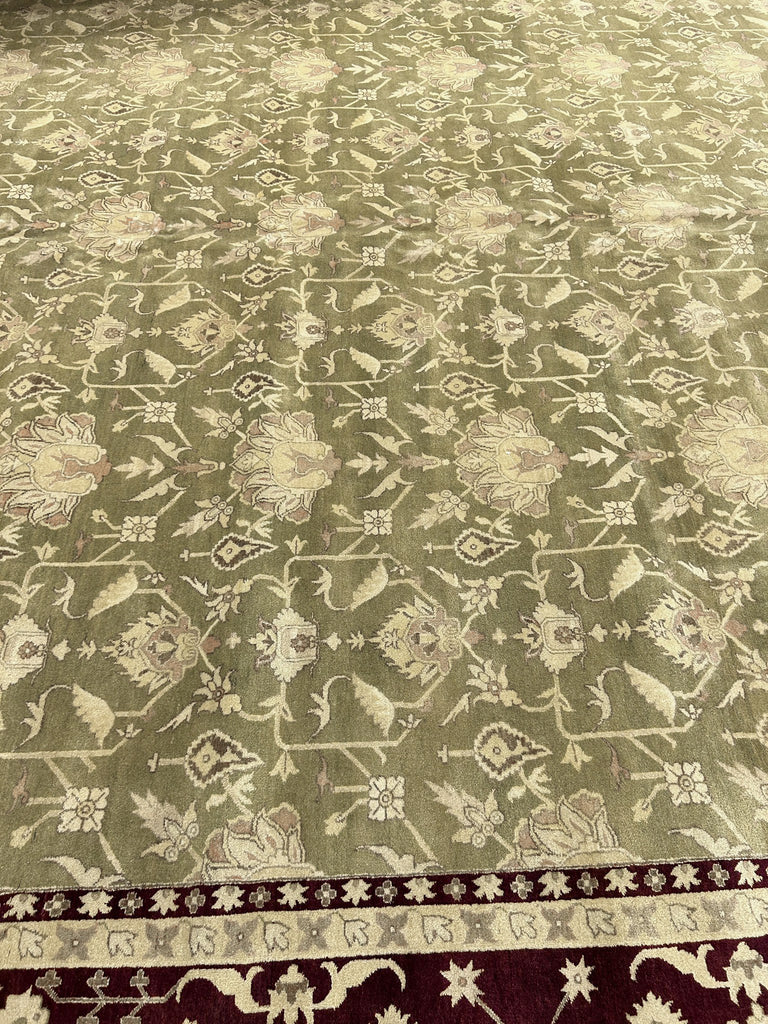 14.2 x 20 OLIVE GREEN Quality Jaipur Rug Large SALE #PIX-41