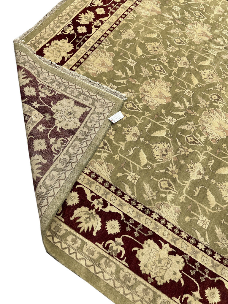 14.2 x 20 OLIVE GREEN Quality Jaipur Rug Large SALE #PIX-41
