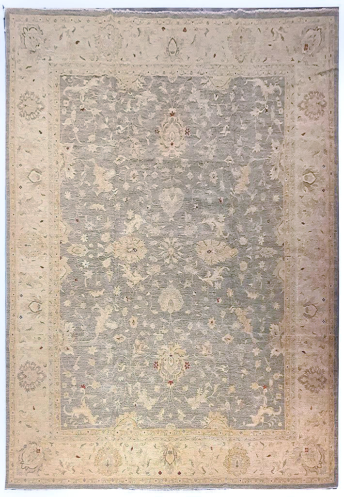 13 x 17.8 Large SAGE GREEN Chobi Peshawar Rug 15452