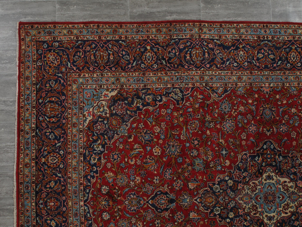 9.8 x 13.3 Classic Handmade Persian Kashan Traditional Rug BIG SALE #F-6834